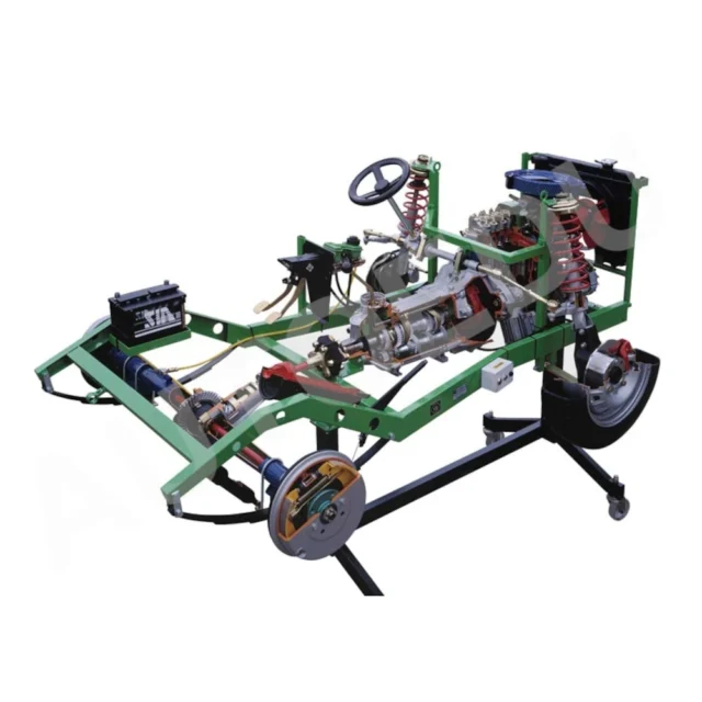 Diesel engine with rear wheel drive chassis and lights system cutaway educational trainer AE36160E