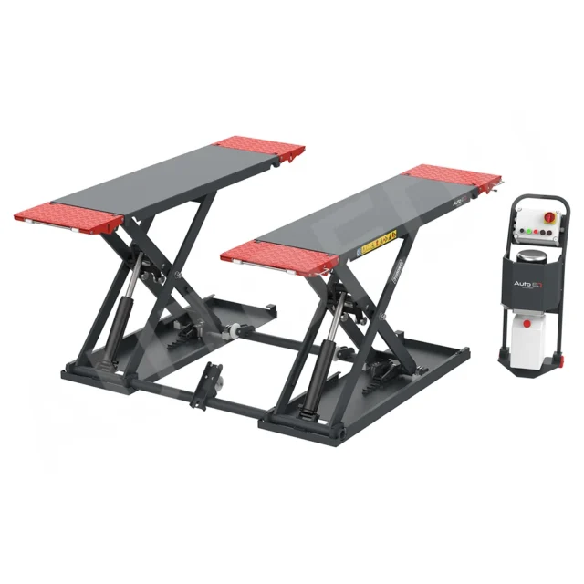 Low-rise scissor lift with automatic release safety lock AQ3000ESA
